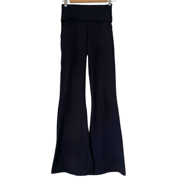 Aerie Pants - OFFLINE Aerie Flare Leggings The Hugger Foldover Hi-Rise Black Women S Long Yoga